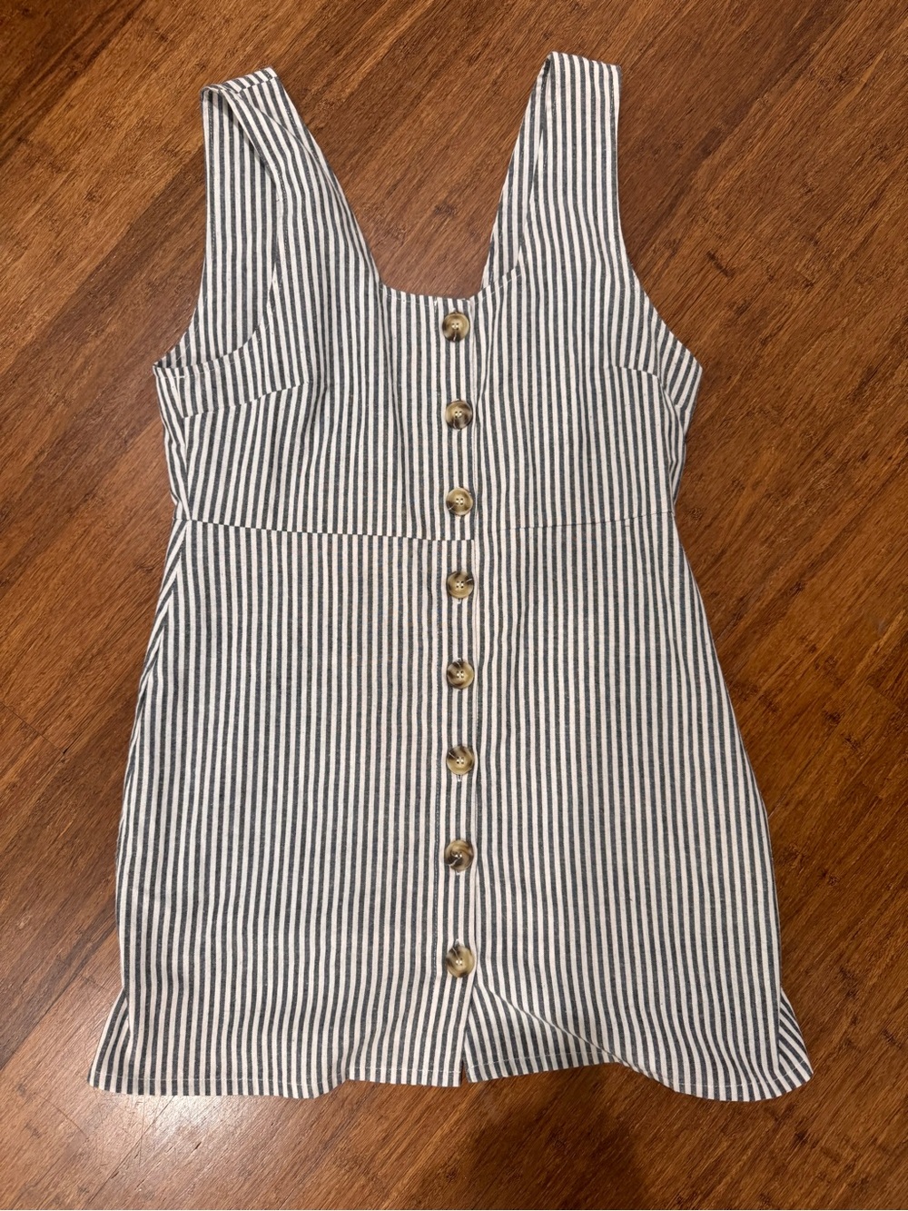 The Bare Road striped button dress
